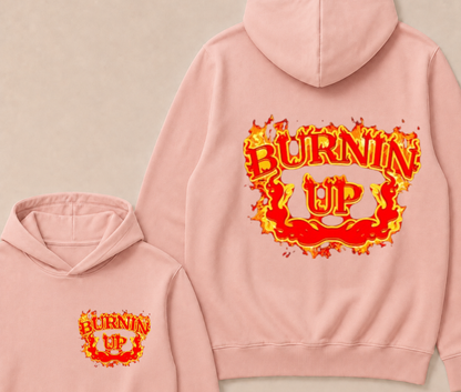 Burnin Up Vintage Flames Hoodie