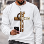 He Is Risen Cross Christian Graphic Sweatshirt