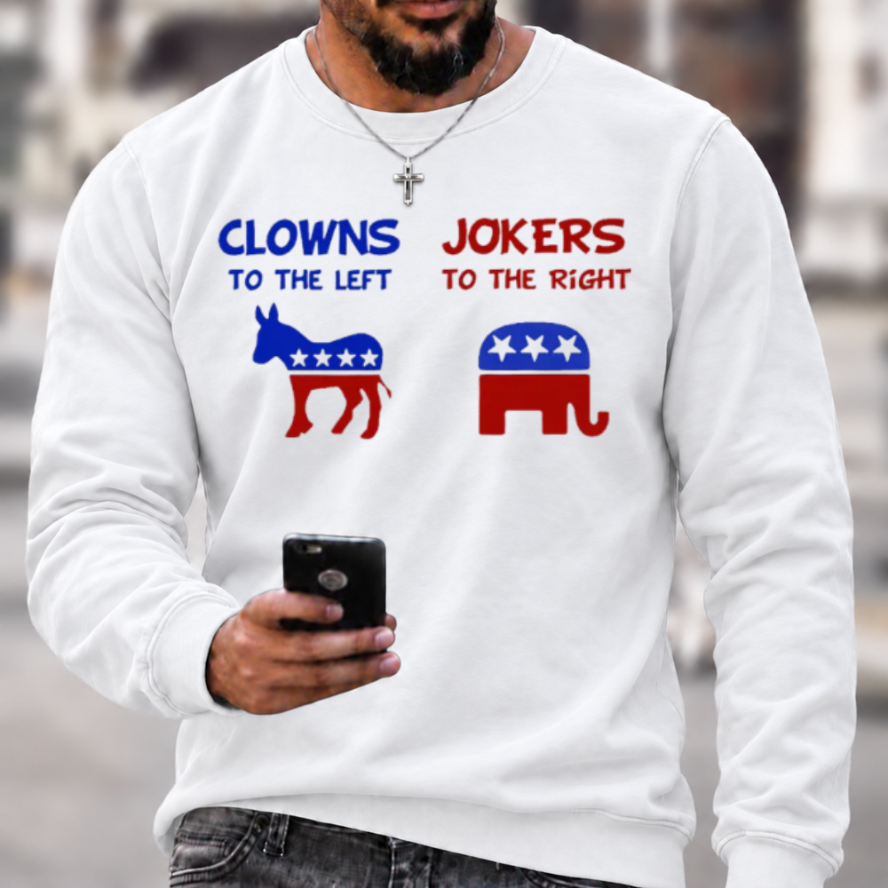 Clowns To The Left Jokers To The Right Crewneck Sweatshirt