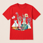 Laboratory Floral Beakers Chemistry Lab Scientist Best Gift For Science Lover Science T Shirt