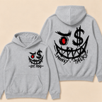 Custom EST. Year-Money Talks Evil Face Print Hoodie