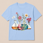 Laboratory Floral Beakers Chemistry Lab Scientist Best Gift For Science Lover Science T Shirt