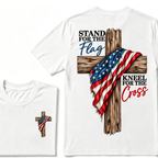 Stand For The Flag Kneel For The Cross  T-Shirt