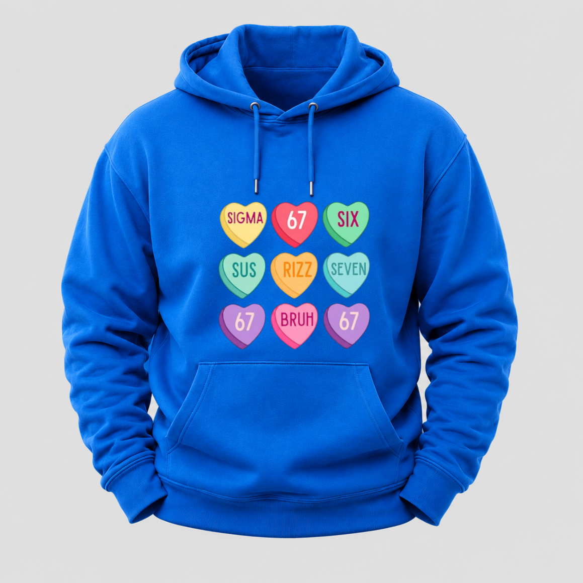 Valentine’s Day 67 Meme Six Seven Heart Kids 6 7 Boys Funny Hoodie