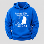 I Asked God For A True Friend Cat Hoodie