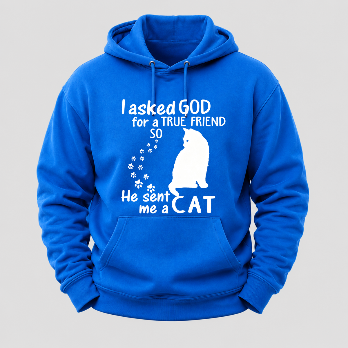 I Asked God For A True Friend Cat Hoodie