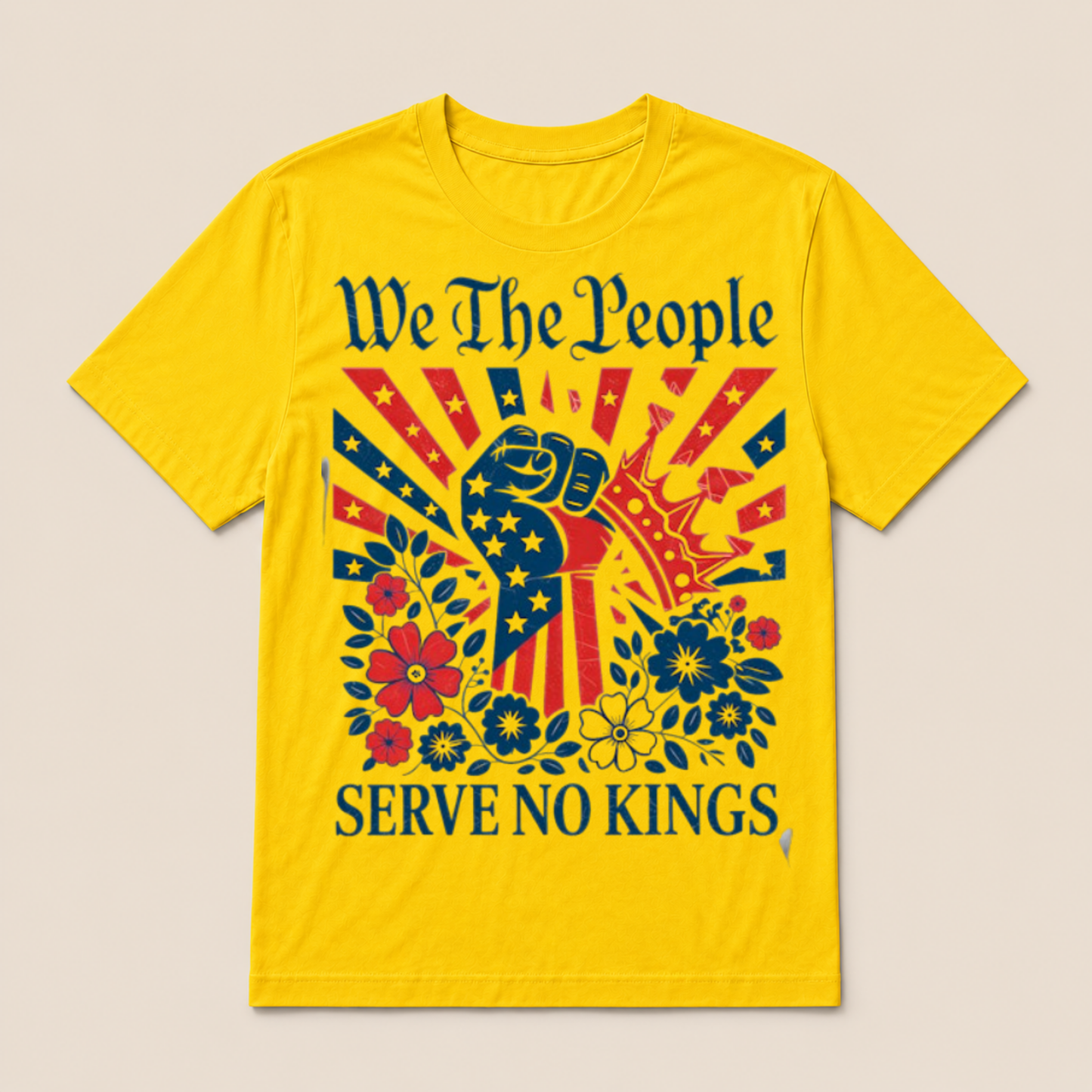 We The People Serve No Kings Stars Stripes America Patriotic T Shirt