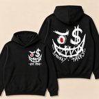 Custom EST. Year-Money Talks Evil Face Print Hoodie