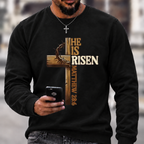 He Is Risen Cross Christian Graphic Sweatshirt