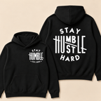Stay Humble Hustle Hard Print Hoodie-Custom EST. Year
