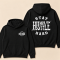 Hustle Hard Print Hoodie-Custom EST. Year