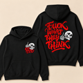 Custom EST. Year-Fuck What They Think Skull Print Hoodie
