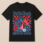 We The People Serve No Kings Stars Stripes America Patriotic T Shirt
