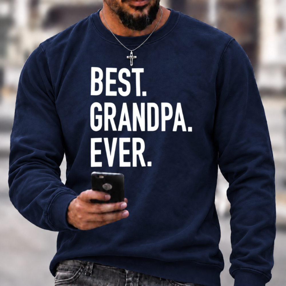 Best Grandpa Ever Crewneck Sweatshirt