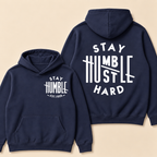 Stay Humble Hustle Hard Print Hoodie-Custom EST. Year