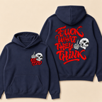 Custom EST. Year-Fuck What They Think Skull Print Hoodie