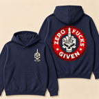 Zero Fucks Given Print Hoodie-Custom EST. Year