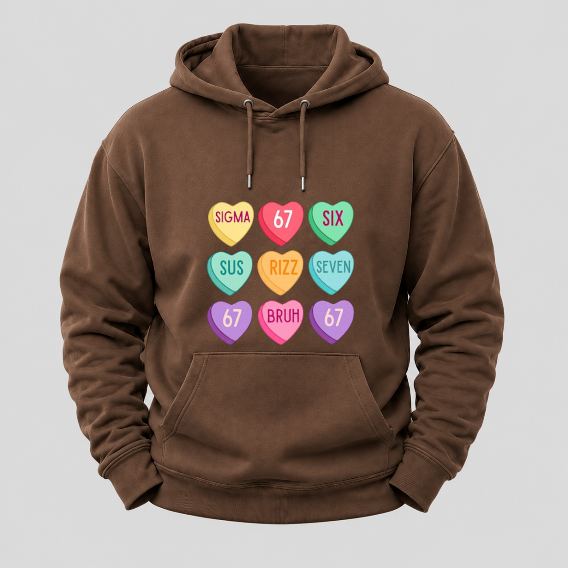 Valentine’s Day 67 Meme Six Seven Heart Kids 6 7 Boys Funny Hoodie