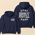 Hustle Hard Print Hoodie-Custom EST. Year
