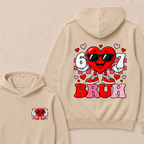 Six Seven 67 Bruh 6 7 Meme Funny Valentine Heart Hoodies