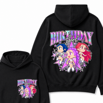 Kpop Demon Hunters Birthday Girl Adorable Chibi Group Shot Hoodie