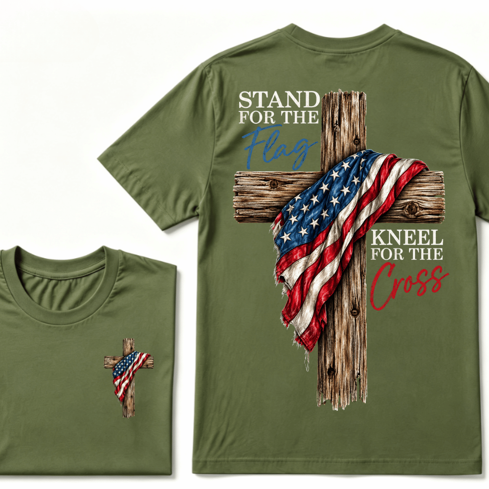 Stand For The Flag Kneel For The Cross  T-Shirt