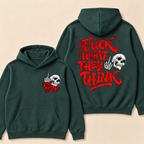 Custom EST. Year-Fuck What They Think Skull Print Hoodie