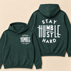 Stay Humble Hustle Hard Print Hoodie-Custom EST. Year
