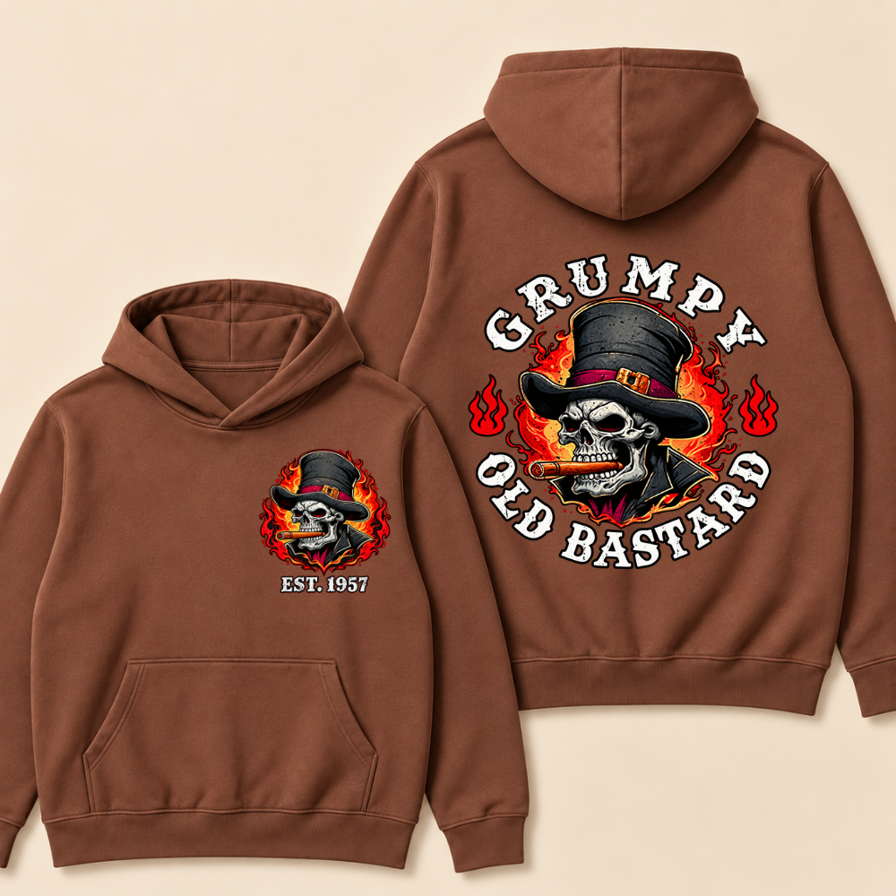 Custom EST. Year-Grumpy Old Bastard Hoodie