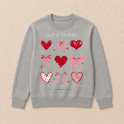 Fruit of The Spirit Christian Hearts Galatians 522 23 Crewneck Sweatshirt