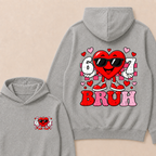 Six Seven 67 Bruh 6 7 Meme Funny Valentine Heart Hoodies