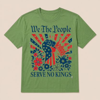 We The People Serve No Kings Stars Stripes America Patriotic T Shirt