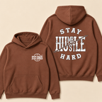 Hustle Hard Print Hoodie-Custom EST. Year