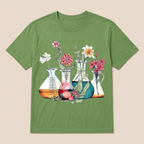Laboratory Floral Beakers Chemistry Lab Scientist Best Gift For Science Lover Science T Shirt