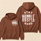Stay Humble Hustle Hard Print Hoodie-Custom EST. Year