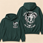 Custom EST. Year-Life’s Too Short To Give A Shit Funny Skull Print Hoodie