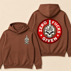 Zero Fucks Given Print Hoodie-Custom EST. Year