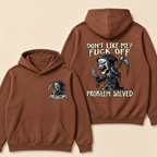 Custom EST. Year-Don't Like Me? Fuck Off Problem Solved Print Hoodie