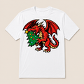 Christmas dragon with tree t-shirt