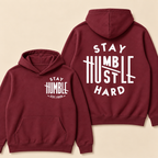 Stay Humble Hustle Hard Print Hoodie-Custom EST. Year