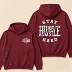 Hustle Hard Print Hoodie-Custom EST. Year