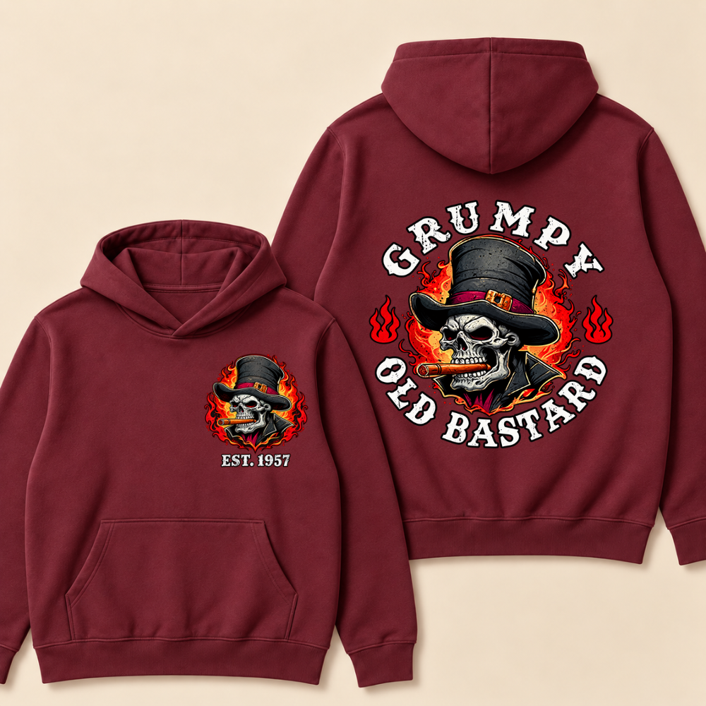 Custom EST. Year-Grumpy Old Bastard Hoodie