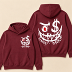 Custom EST. Year-Money Talks Evil Face Print Hoodie
