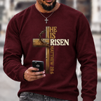 He Is Risen Cross Christian Graphic Sweatshirt