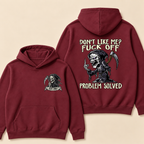 Custom EST. Year-Don't Like Me? Fuck Off Problem Solved Print Hoodie