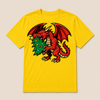 Christmas dragon with tree t-shirt