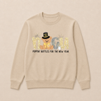 Cute New Year Teddy Bear  Crewneck Sweatshirt