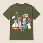 Laboratory Floral Beakers Chemistry Lab Scientist Best Gift For Science Lover Science T Shirt