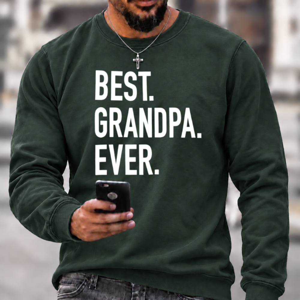 Best Grandpa Ever Crewneck Sweatshirt