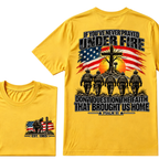 Custom EST.Year Prayed Under Fire Psalm 91 Veteran Double Print T-Shirt